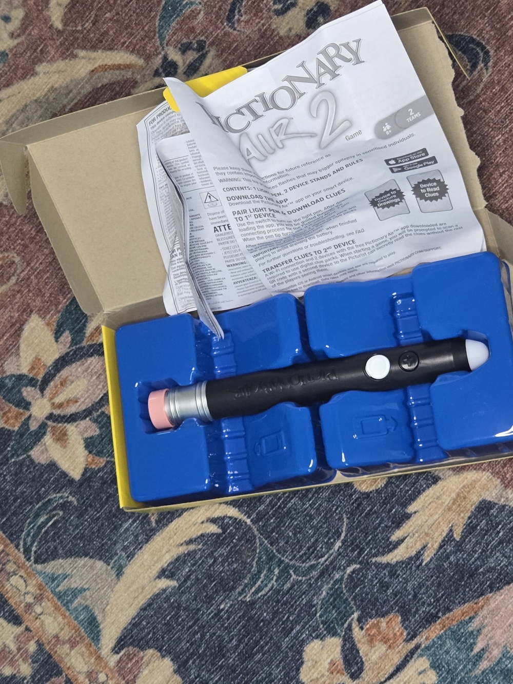 Pictionary Air 2; Mattel Black Electronic Stylus with Pink Tip and White Button
